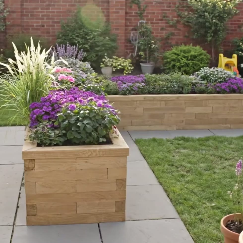 Plantenbak voor op het terras / 3,75 x 3,75 x 0,65 m