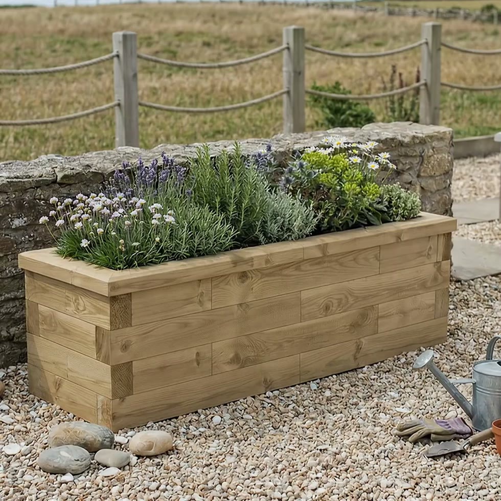 Houten plantenbak - Smal / 112,5 x 45 x 45 cm