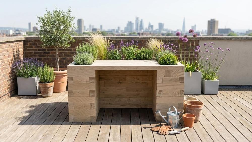 Toegankelijke verhoogde bakken gebouwd met WoodBlocX-componenten