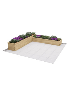 Plantenbak voor op het terras / 3,75 x 3,75 x 0,65 m