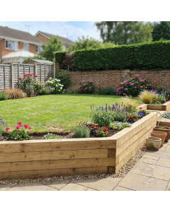 Keermuur - Hoekig met trap / 8.55m x 1.5m x 0.75m