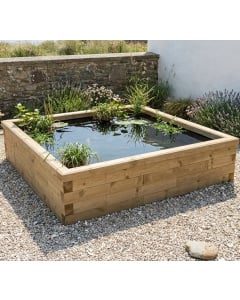 Medium Square Raised Koi Pond Kit / 1.875 x 1.875 x 0.45m