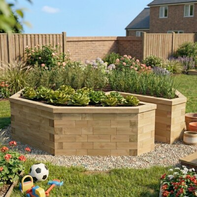 Sleutelgat Tuinbak - Keyhole Garden / 2,61 x 2,61 x 0,65 m