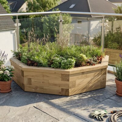 Moestuinbak Achthoekig / 1,65 x 0,35 m