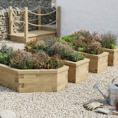 Trio Plantenbak U-Vorm / 3,3 x 1,95 x 0,45 m