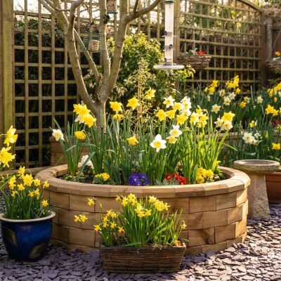 Ronde Moestuinbak - Laag / 123 x 35 cm