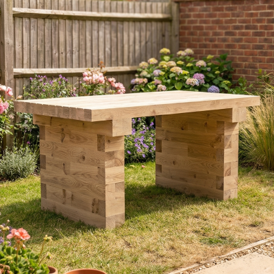 WoodBlocX Tuintafel / 1.5 x 0.9 x 0.75 m