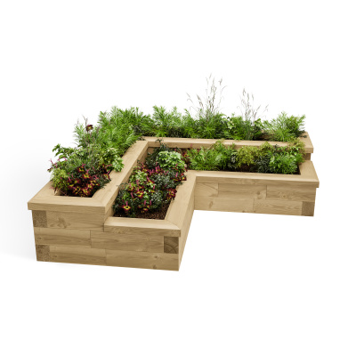 Corner Herb Garden / 1.5 x 0.75 x 0.35m