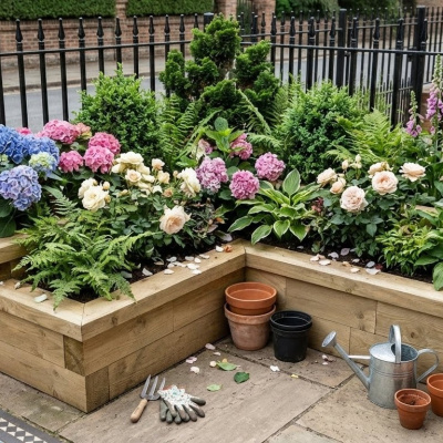 Corner Herb Garden / 1.5 x 0.75 x 0.35m