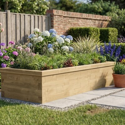 Moestuinbak XXL - Middelhoog / 300 x 112,5 x 45 cm