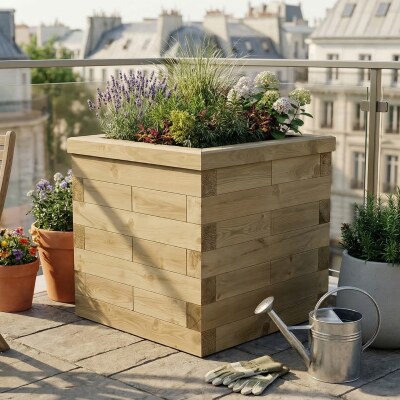 Moestuinbak Vierkant - Hoog / 75 x 75 x 75 cm