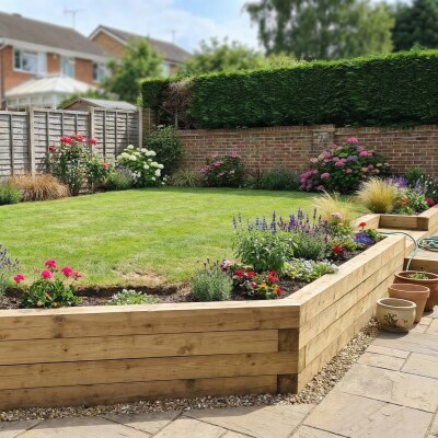 Keermuur - Hoekig met trap / 8.55m x 1.5m x 0.75m