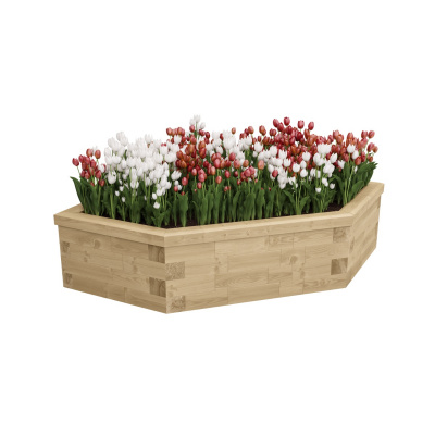 Driehoekige plantenbak / 1,5 x 1,5 x 0,45 m