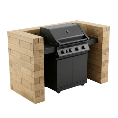 Barbecue-ombouw / 1,5 x 0,75 x 0,95 m