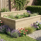 Verhoogde vijver met lage achterwand / 1.875 x 1.125 x 0.65m