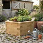 Houten plantenbak - Zeshoekig / 155 x 92,4 x 45 cm