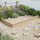 Wooden Garden Border Edging With Turn / 3.0 x 1.5 x 0.25m