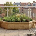 Zeshoekige Moestuinbak - Middelhoog / 150 x 150 x 35 cm