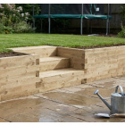 WoodBlocX Retaining wall with steps