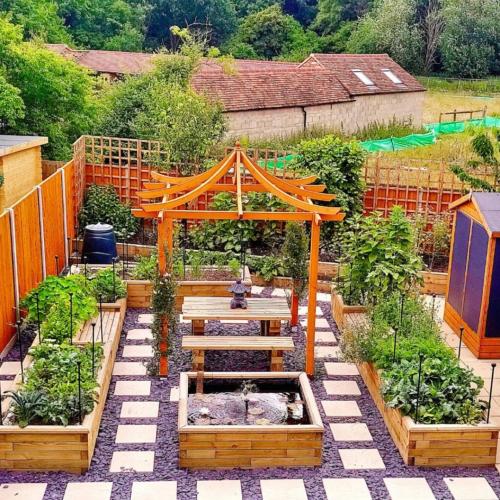 Ben's nieuw aangelegde Japanse zentuin